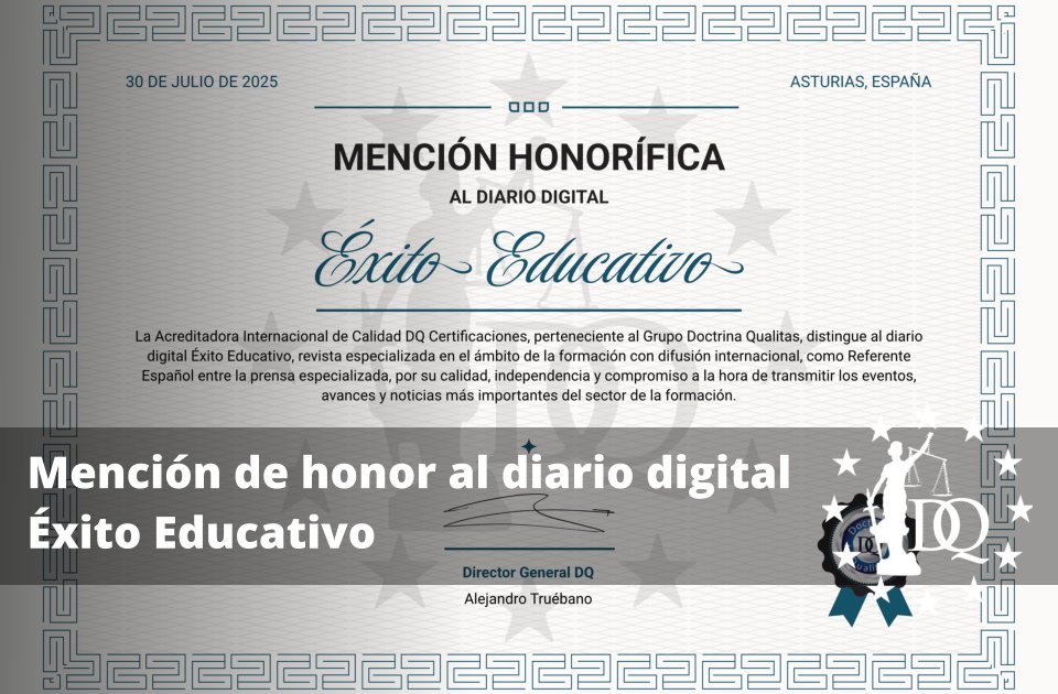 Mención de honor al diario digital Éxito Educativo
