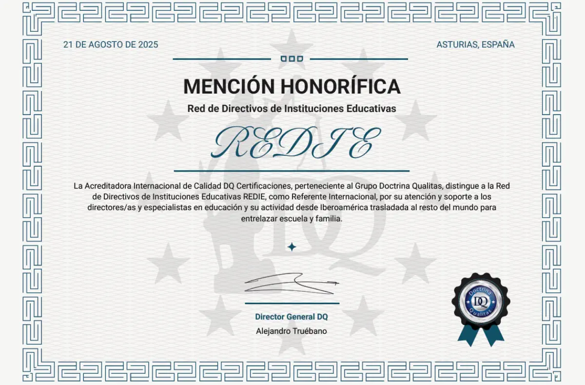 REDIE recibe la Mención Honorífica 2025 del Grupo Doctrina Qualitas REDIE recibe la Mención Honorífica 2025 del Grupo Doctrina Qualitas